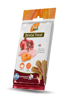 FARMINA N&D Pumpkin Dental Treat Chicken Pomegranate Adult Medium/Maxi Dog dentystyczny przysmak dla psów średnich i dużych ras 100 g (7 szt)