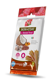 FARMINA N&D Quinoa Dental Treat Skin Coat Herring Adult Medium/Maxi Dog dentystyczny przysmak dla psów średnich i dużych ras 100 g (7 szt)