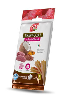 FARMINA N&D Quinoa Dental Treat Skin Coat Venison Adult Medium/Maxi Dog dentystyczny przysmak dla psów średnich i dużych ras 100 g (7 szt)