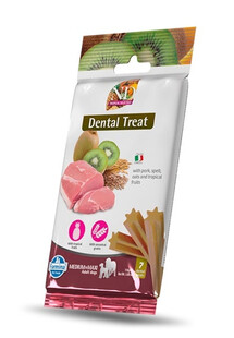 FARMINA N&D Tropical Selection Dental Treat Pork Adult Medium/Maxi Dog dentystyczny przysmak dla psów średnich i dużych ras 100 g (7 szt)