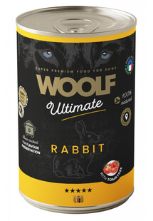 WOOLF Ultimate Rabbit wilgotna karma dla psów z królikiem i pomidorami 400g