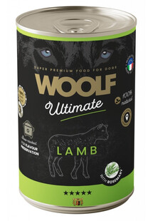 WOOLF Ultimate Lamb wilgotna karma dla psa z jagnięciną i rozmarynem 400g
