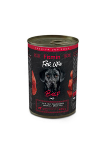 Fitmin For Life dog beef 400g - mokra karma dla psów dorosłych, wołowina, 400g