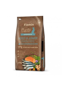 FITMIN Dog Purity Adult Junior Grain Free Fish Monoprotein Menu karma z rybą dla młodych i dorosłych psów 12 kg