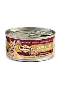 CARNILOVE Chicken and Lamb for adult cat 100 g mokra karma dla kota z kurczakiem i jagnięciną