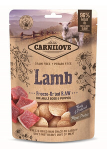 CARNILOVE Freeze-dried Raw Snack Lamb liofilizowana przekąska dla szczeniąt i dorosłych psów 60 g