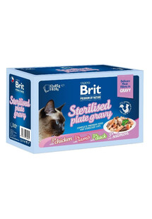 BRIT Premium by Nature Delicate Meat Fillets in Gravy Sterilised Plate w sosie dla sterylizowanych kotów 12x85g