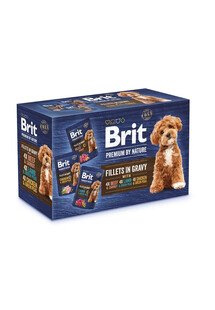 BRIT Premium by Nature Multipack Fillets in Gravy karma mokra w sosie dla psów 12x85g