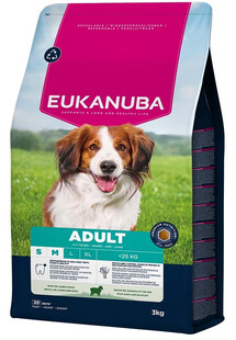 EUKANUBA Adult Small Medium Breeds Lamb Rice 3 kg jagnięcina i ryż dla małych i średnich psów