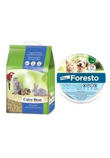 JRS Cat'S best universal 7l (4 kg) + FORESTO Obroża dla kota i psa przeciw kleszczom i pchłom poniżej 8 kg