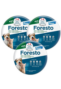 FORESTO Obroża dla kota i psa przeciw kleszczom i pchłom poniżej 8 kg zestaw 3 szt.