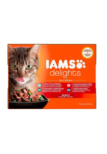 IAMS Cat Delights Adult All Breeds Ocean Fish In Jelly 12 X 85 g saszetki w galaretce dla kotów