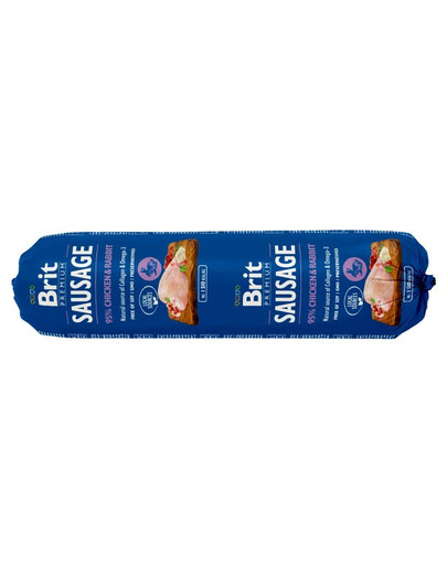 BRIT Sausage Kurczak i królik 800 g kawałki mięsa w bulionie