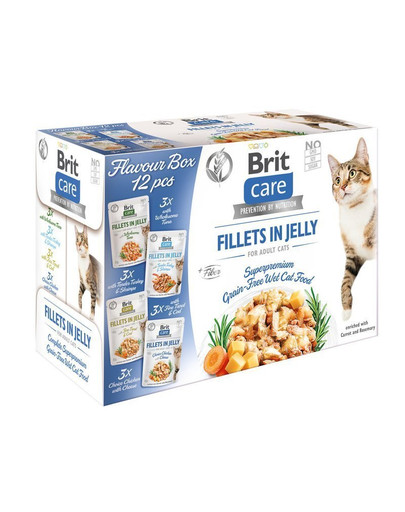 BRIT Care Cat Flavour Box in Jelly zestaw 12x85g mix smaków w galaretce
