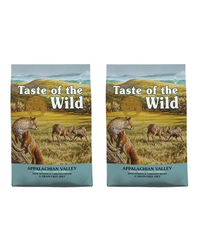 TASTE OF THE WILD Appalachian Valley Małe Rasy 24,4 (2 x 12,2 kg) sucha karma dla psów dziczyzna jagnięcina kaczka