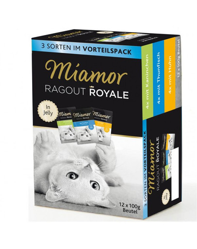 MIAMOR Ragout Royale Multibox smaki rybne i mięsne w galaretce dla kota 12 x 100 g