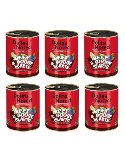 DOLINA NOTECI Premium SuperFood smak wołowina i serca gęsi 800 g x 6 szt.