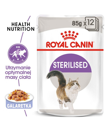 Royal Canin Sterilised jelly 85 g x48 - karma mokra dla kotów dorosłych, sterylizowanych w galarecie 48 x 85 g