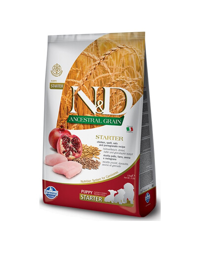 Farmina N&D Chicken & Pomegranate Starter sucha karma dla szczeniąt 2.5 kg