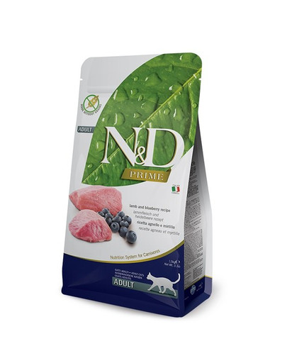 N&D Prime Lamb & Bluberry Cat karma dla dorosłych kotów 10 kg