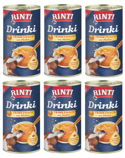 RINTI Drinki 6x185 ml - Przekąska dla psów z kurczakiem