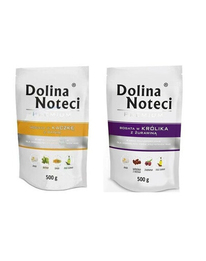 DOLINA NOTECI Premium Bogata w kaczkę + królika zestaw próbny 500 g