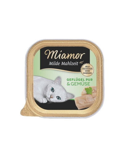 MIAMOR Milde Mahlzeit Poultry Pure&Vegetables 100g Drób i warzywa Mokra karma dla dorosłych kotów