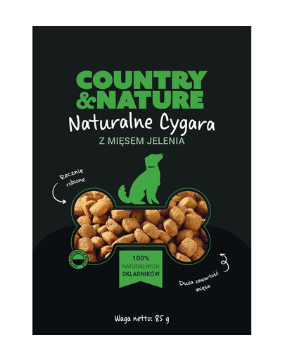 COUNTRY&NATURE Cygara dla psów 20 x 85 g z mięsem jelenia