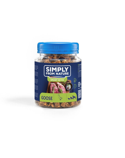 SIMPLY FROM NATURE Smart Bites Trenerki dla psów z gęsi, 130 g