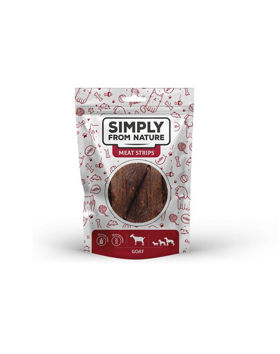 SIMPLY FROM NATURE Meat Strips - Mięsne paski dla psów z kozy, 80 g