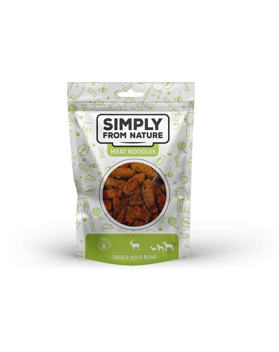 SIMPLY FROM NATURE Meat Noodles Mięsne kluski dla psów z jeleniem i dzikiem, 80 g