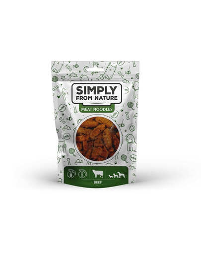SIMPLY FROM NATURE Meat Noodles - Mięsne kluski dla psów z wołowiną, 80 g
