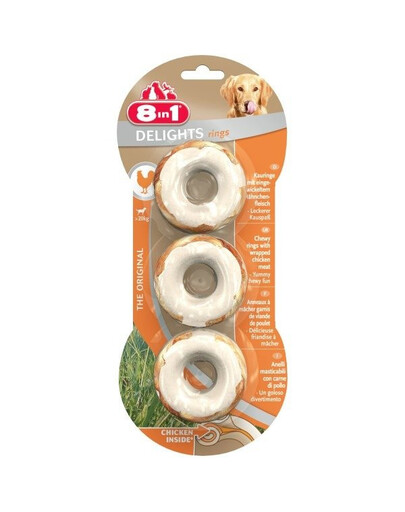 8in1 Delights Rings Chicken - przysmak dla psów krążki do żucia kurczak