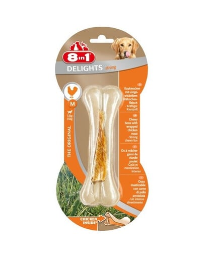 8in1 Delights Strong M Chicken - kość do żucia dla psów kurczak