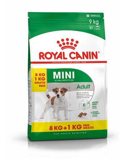 Royal Canin Mini Adult 8 kg + 1 kg GRATIS - sucha karma dla dorosłych psów ras małych 8kg + 1kg GRATIS