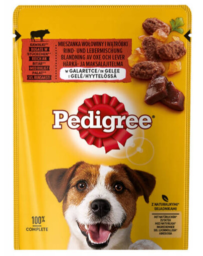 Pedigree z Wołowiną w Galaretce 100 g - mokra karma dla psów z wołowiną w galaretce 100g