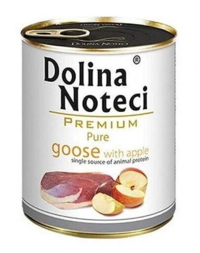 Dolina Noteci pure gęś z jabłkiem 800 g- mokra karma dla psów dorosłych
