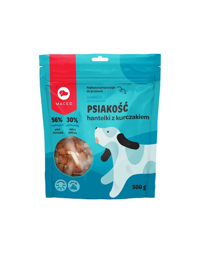 Maced Hantelki z kurczakiem 500 g - przysmak dla psa 500g