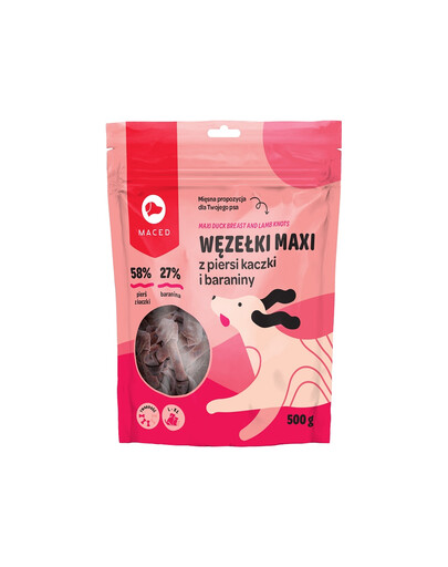 MACED MIĘKKI WĘZEŁ JAGN.12,5CM/500g - przysmak dla psów, 500g