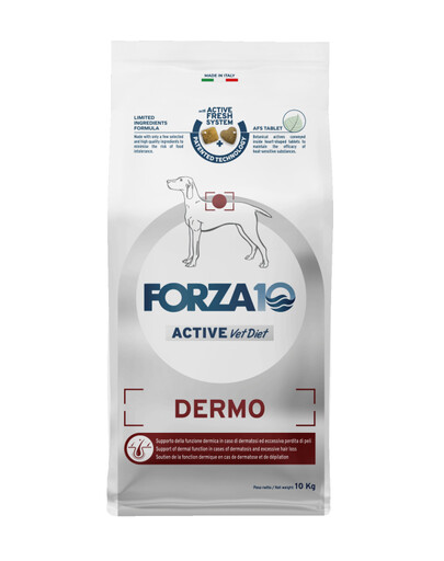 FORZA 10 Dermo Active Dieta Nutraceutyczna 10 kg weterenarijna karma dla psa na problemy skórne i alergie