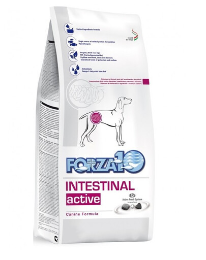 FORZA 10 Intestinal Active Dieta Nutraceutyczna 4 kg weterynaryjna karma dla dorosłych psów na problemy trawienne dla psów