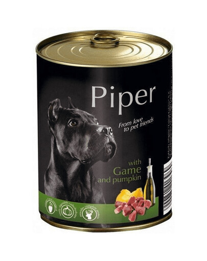 Dolina Noteci PIPER z Dziczyzną i Dynią 800 g  - karma mokra dla dorosłych psów 800g