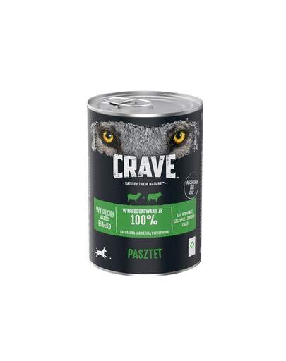 CRAVE puszka 400 g mokra karma dla dorosłych psów, pasztet z jagnięciną i wołowiną