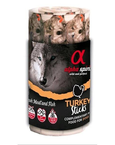 Alpha Spirit Blistry Indyk 160g - przysmaki mięsne dla psów z Indyka 16sz/opak