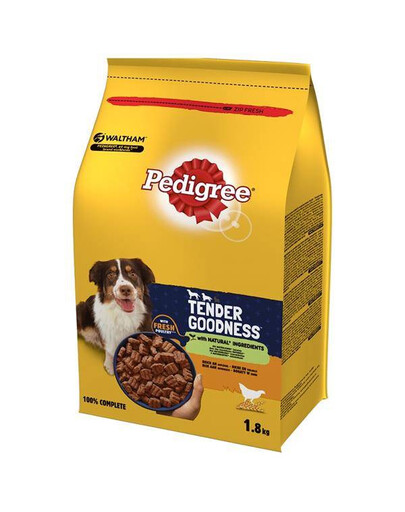 PEDIGREE Tender Goodness Adult Medium Large Dog 1,8kg - sucha karma dla psów dorosłych ras średnich i dużych, 1,8kg