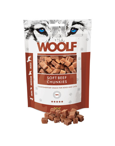 Soft Beef Chunkies 100g kęski z wołowiny