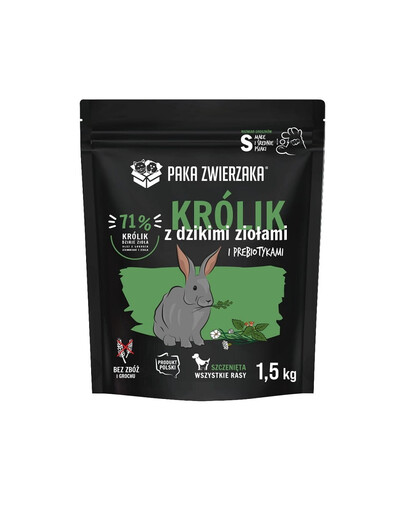 PAKA ZWIERZAKA Seventh Heaven Królik z dzikimi ziołami 1,5 kg sucha karma dla szczeniąt