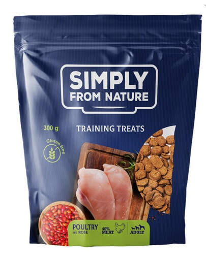 SIMPLY FROM NATURE Przysmaki treningowe z mięsem drobiowym i różą 300 g