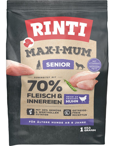 RINTI MAX-I-MUM Senior Chicken- sucha karma z kurczakiem dla starszych psów 1 kg