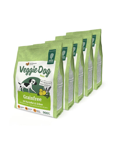 GREEN PETFOOD VeggieDog Adult Grainfree bezzbożowa karma dla psów 5x900g